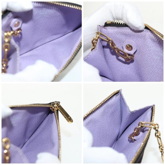 LOUIS VUITTON Multicolor Pochette Cles NM Coin Purse Black M60279 Auth 146522V - Picture 16 of 16